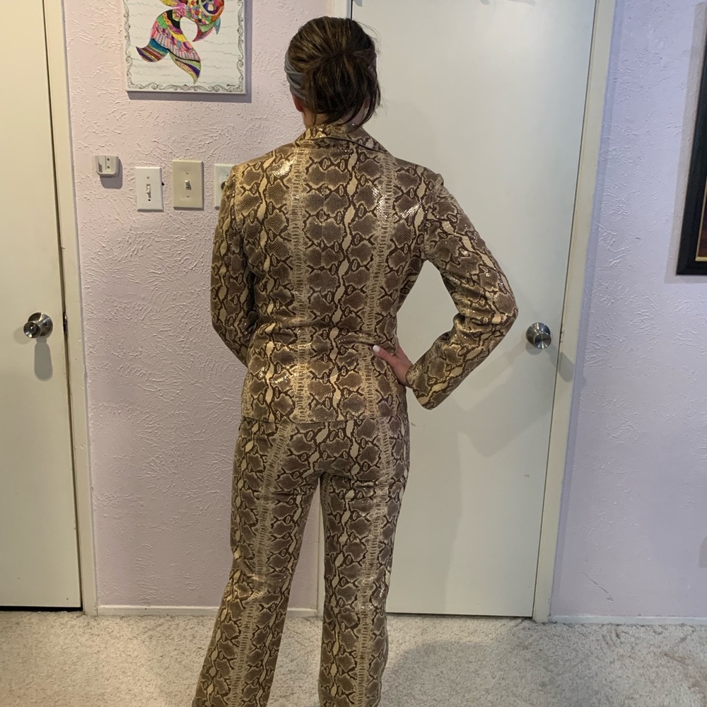 Andrew Marc Faux Python Women’s Pantsuit size 8.